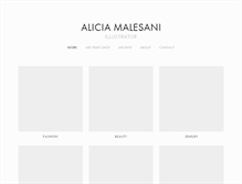 Tablet Screenshot of aliciamalesani-illustrator.com